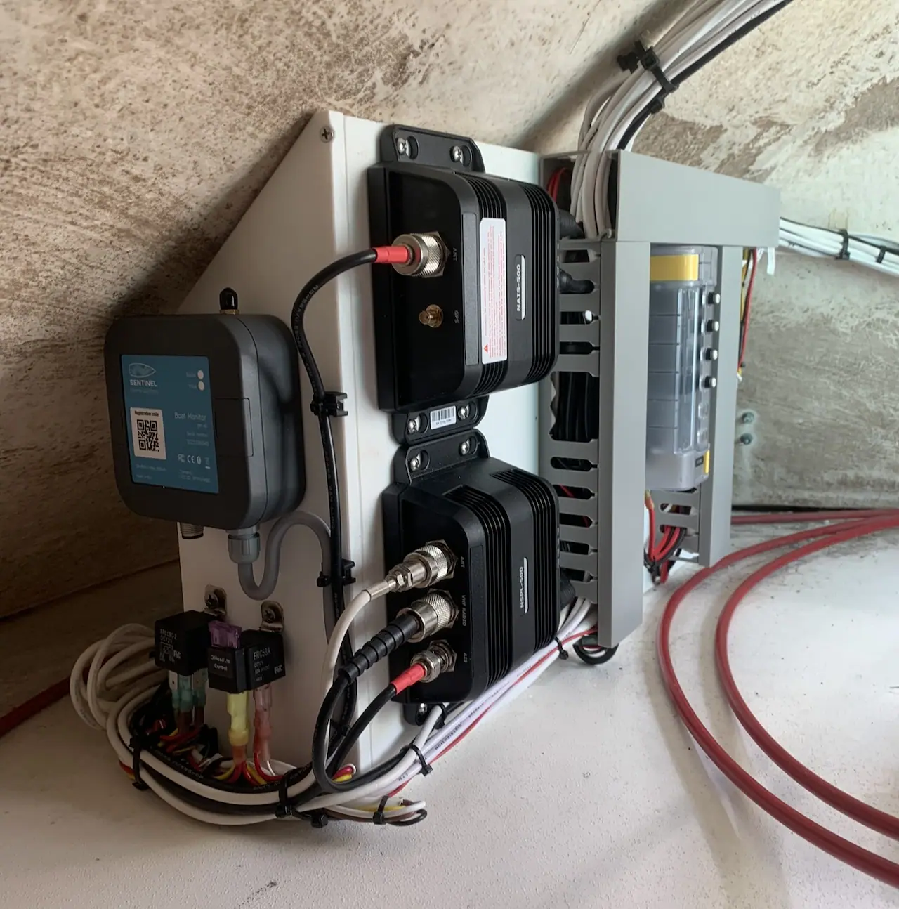 Navigation electronics, autopilot, AIS installation